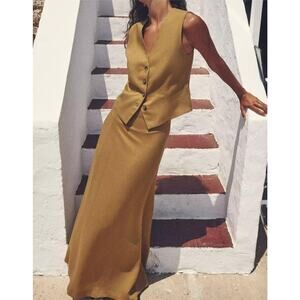 Commense Mustard Skirt Set